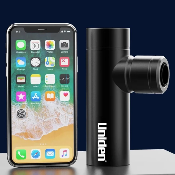 Uniden Mini Masaj Tabancası Çelik Aluminyum Kasa Darbeli Titreşimli Şarjlı - 4