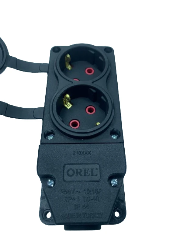 Orel 1x16 2 Li Kauçuk Grup Priz 220 V - 2