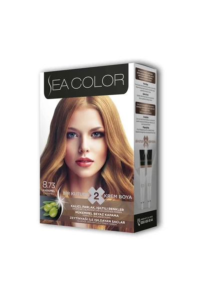 2X2 Tüp Krem Saç Boyası Seti Karamel No:8.73 - Resim 3