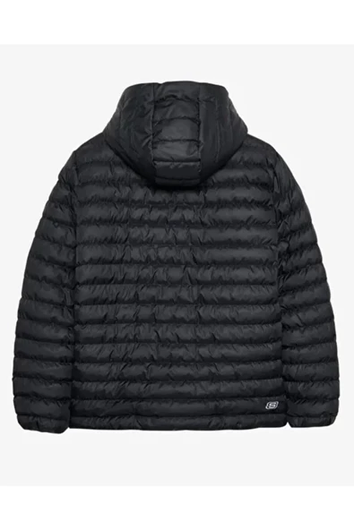 Skechers S242095-001 M Outerwear Polar Lining Padded Erkek Spor Mont - 4