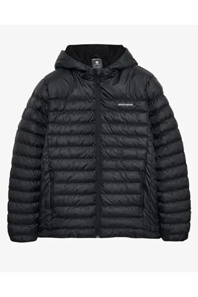 Skechers S242095-001 M Outerwear Polar Lining Padded Erkek Spor Mont - 3