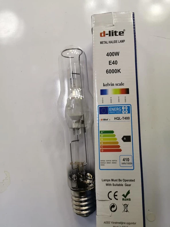 D LİTE Halde Ampul 400W E40 Duy 6000K Beyaz Işık