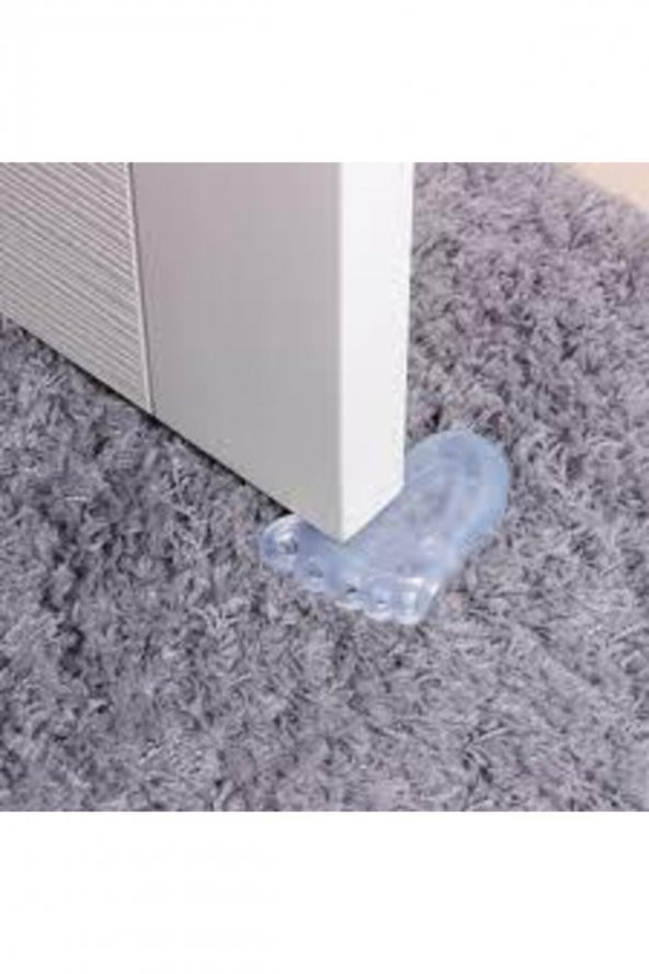 Stoper Kapı Tutucu Ayak Şekilli Şeffaf 4lü - 2