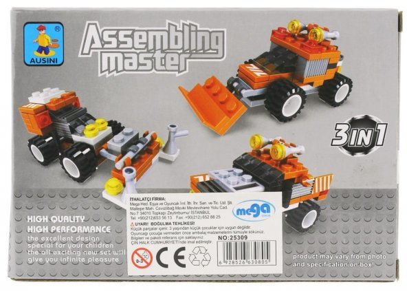 Ausini Assembling Master 3 in 1 66 Parça Traktörler - 3