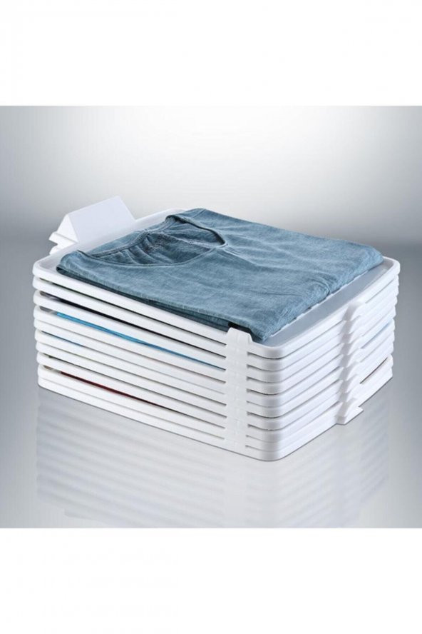 Plastik T-shirt Düzenleyici, Gömlek,elbise,dolap Organizer 5 Adet - 3