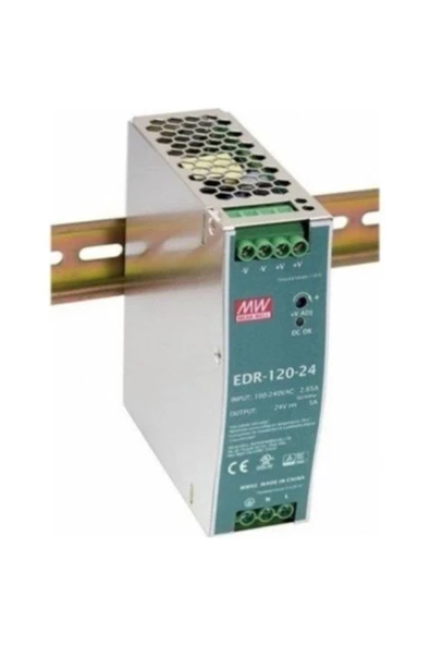 Meanwell Edr-120-24 24vdc 5.0amp Dın Rail Güç Kaynağı