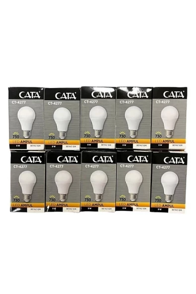 Cata 4277 9w Led Ampul 6500k 10 Lu Paket