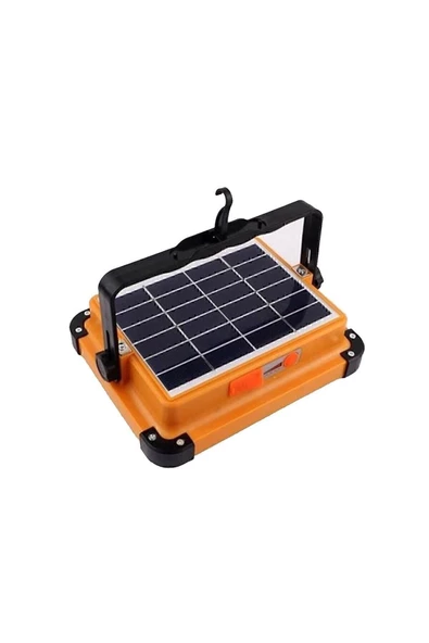 Cata Noas Güneş Enerjili Solar 200w Watt Led Projektör Taşınabilir Sarı Beyaz Ve Çakar Işık Lamba - 6