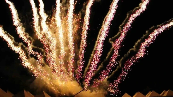 Havai Fişek 1 inc Büyük Boy 49 Atımlık  Parti Düğün Eğlence - Resim 2