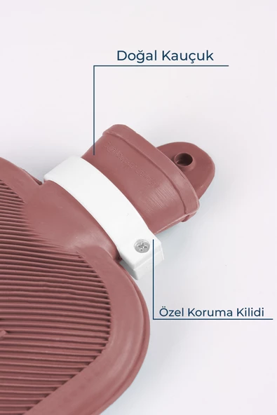 Champion Kauçuk Termofor Mini Sıcak Su Torbası, Kokusuz Sıcak Su Torbası  Pembe 1,5 L - 3