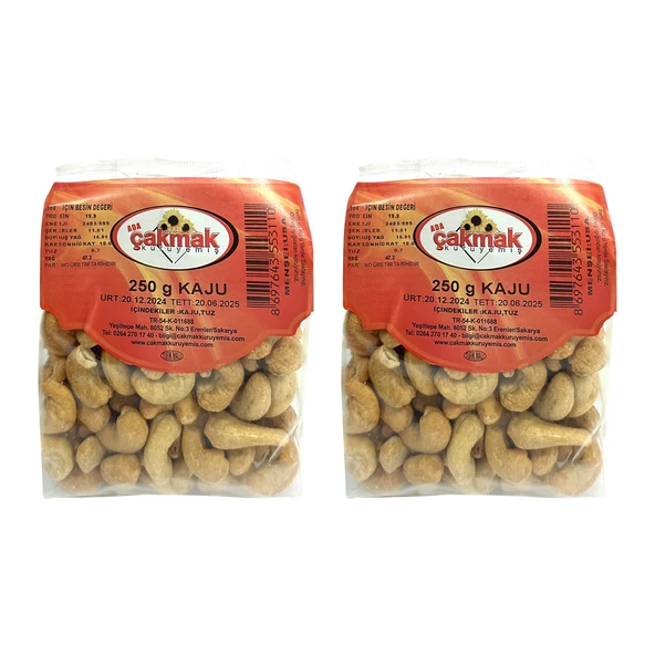 Çakmak Kaju 250 gr x 2 Adet