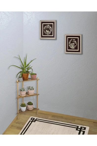 ilhanhome Saksı Standı Bahçe 3 Raflı Saksılık Çiçek Rafı Ahşap Saksılık Çiçeklik No4 - Resim 2