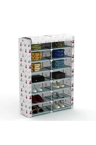 ilhanhome Bez Dolap İki Bölmeli Güçlendirilmiş Pvc Profilli