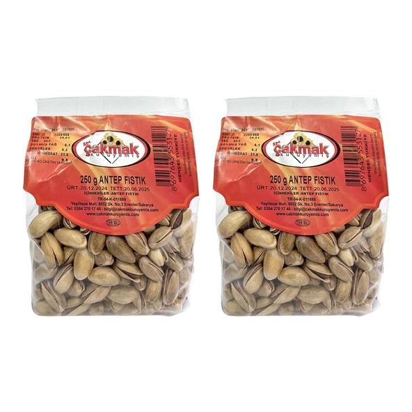 Çakmak Antep Fıstığı 250 gr x 2 Adet