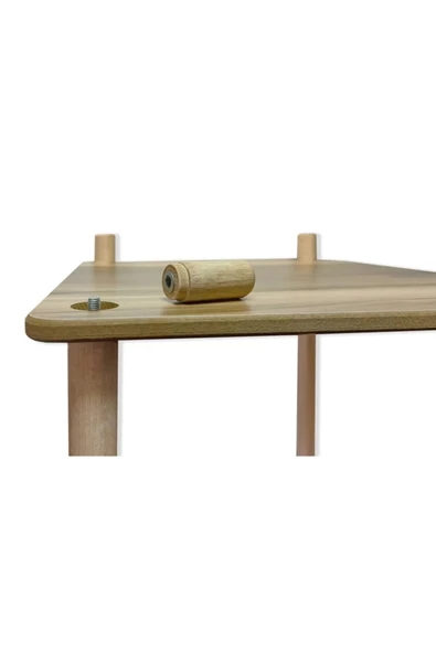 ilhanhome Ahşap Saksı Standı Bahçe 5 Raflı Saksılık Çiçek Rafı Ahşap Saksılık Çiçeklik No3 - 4
