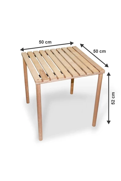 ilhanhome Ahşap Katlanabilir Rulo Kamp Masası, Çantalı Piknik Masası - 2