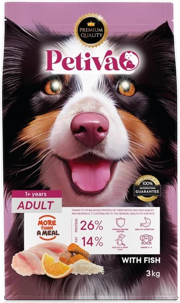 Petiva Balıklı Yetişkin Köpek Maması 3 Kg