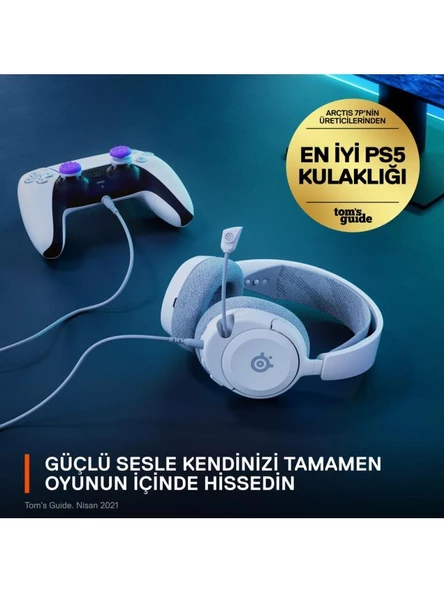 SteelSeries Arctis Nova 1P Beyaz Kablolu Kulak Üstü Oyuncu Kulaklığı - Outlet - 2