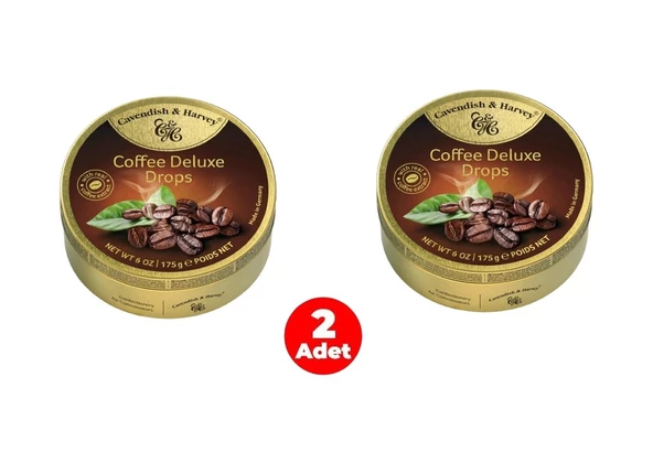 Cavendish & Harvey Coffee Deluxe Drops Kahve Aromalı Şeker 175 Gr (2 ADET)