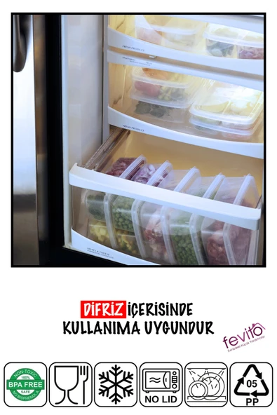 Mikrodalga Ve Difrizde Kullanılabilen Saklama Kabı Seti 4 Lu Beyaz  S-412 - 3