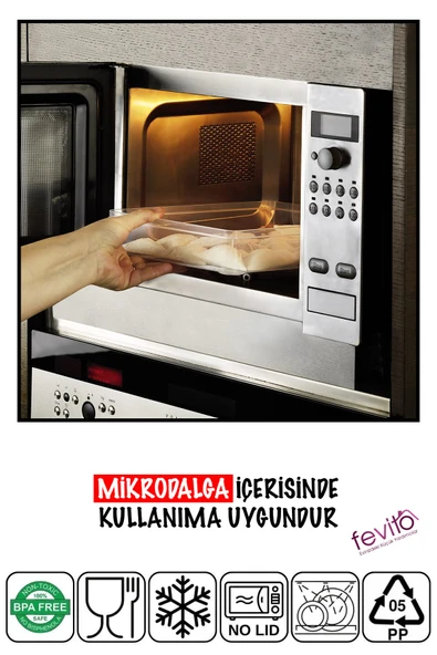 Mikrodalga Ve Difrizde Kullanılabilen Saklama Kabı Seti 4 Lu Beyaz  S-412 - 2