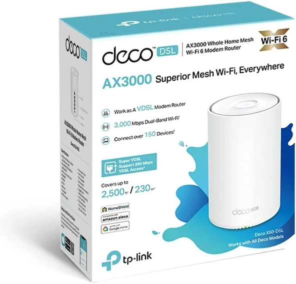 TP-Link Deco X50 3000 Mbps 1'li Router - Resim 4
