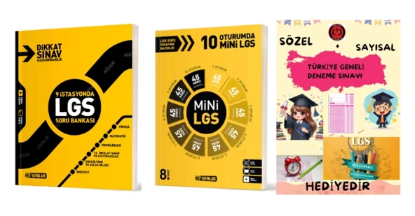 HIZ YAYINLARI 9 İSTASYONDA LGS TÜM DERSLER SORU BANKASI +HIZ YAYINLARI 10 OTURUMDA LGS MİNİ DENEME + HEDİYE ürün görseli