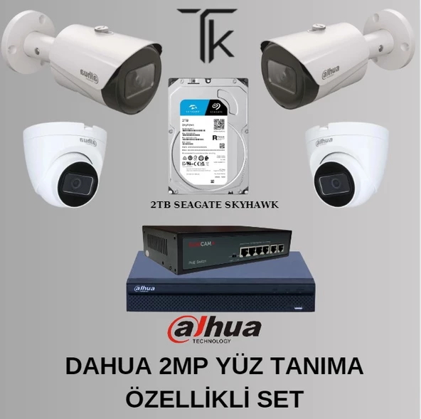 Dahua 2Mp Yüz Tanıma Özellikli Set