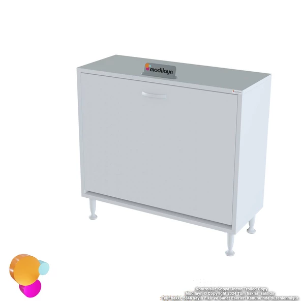 Modilayn SÖKE Banyo İçin Sihirli Kutu 70x75x32,5 cm’ lik 2 Göz Sepet Hazneli Mini Banyo Dolabı - Resim 8