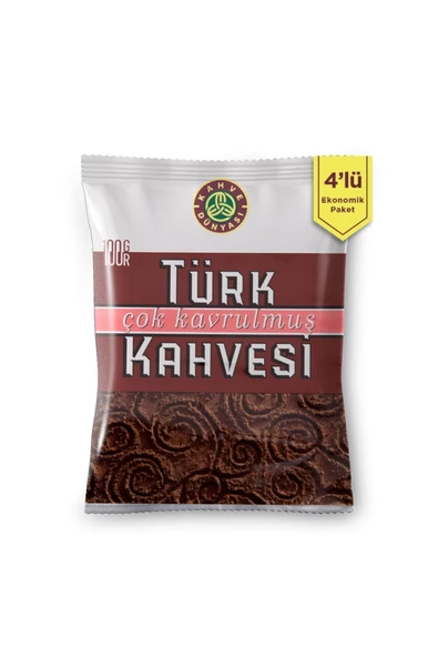 Kahve Dünyası Çok Kavrulmuş Türk Kahvesi 100 gr x 4 Adet ürün görseli