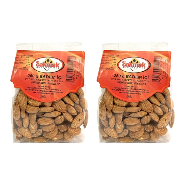 Çakmak Badem İçi 250 gr x 2 Adet