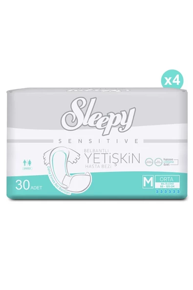 Sleepy Belbantlı Orta Boy M 30'lu 4 Adet Hasta Bezi - Resim 2