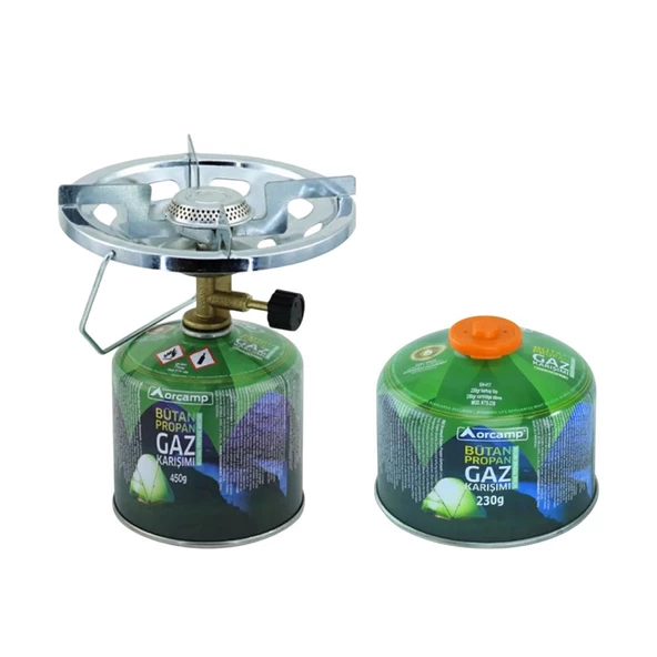 Orcamp Kamp Ocak Seti-450 gr Tüp K-500-450+Tüp KTS-230 ORC-024-B1