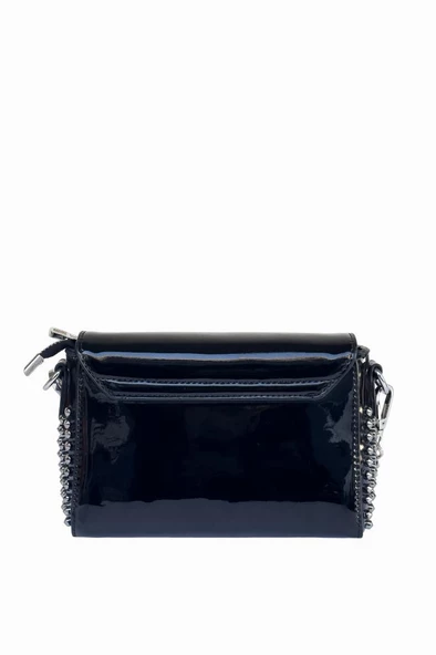 Kriste Bell Çapraz Askılı Kadın Çanta Siyah Rugan 26547 - Resim 3