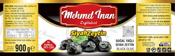 Mehmet İnan Gemlik Sofralık Siyah zeytin (XL) - 4