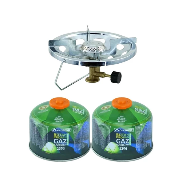 Orcamp Kamp Ocak K-500+2 Adet Tüp KTS-230 ORC-023-B2