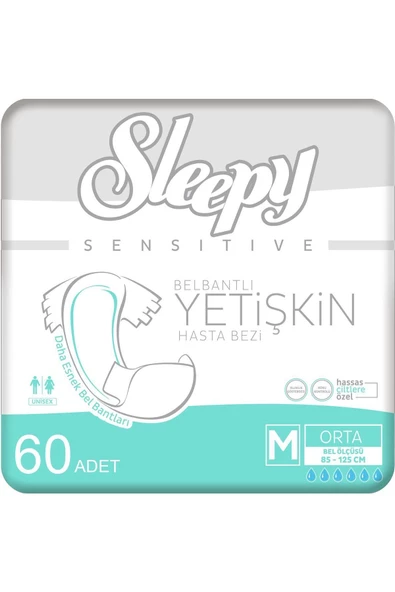 Sleepy Belbantlı Orta Boy M 30'lu 2 Adet Hasta Bezi