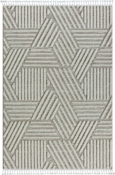 Loop Lp006a Bej Halı Dekoratif Sisal Bukle Tozsuz Antialerjik Modern Salon Halısı Yatak Odası Halısı 200 X 290 BEJ