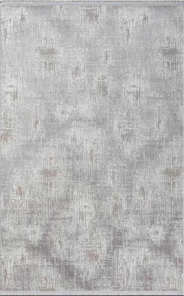 Lotus 8557 Açık Gri Halı Gri Detaylı Modern Ince Akrilik Tozuaz Salon Halısı Yatak Odası Koridor 150 X 230 GRI