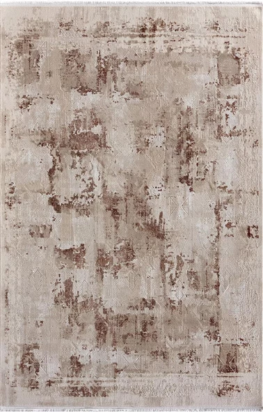 Merit Mr003k Krem Halı Kiremit Detaylı Ince Yumuşak Akrilik Tozuaz Modern Salon Halısı Yatak Odası 152 X 230 KREM