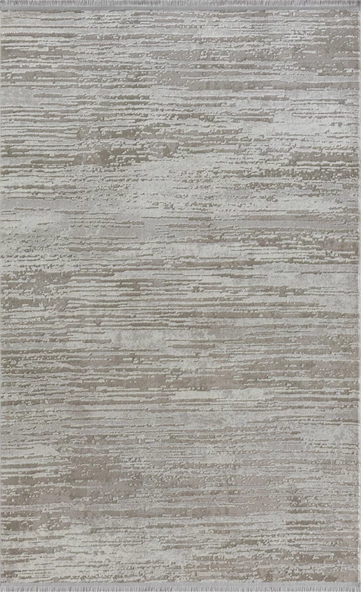 Soft 720 Gri Halı Beyaz Detaylı Modern Akrilik Tozuaz Salon Halısı Yatak Odası Halısı Koridor Halısı 100 X 200 A.GRI-BEJ