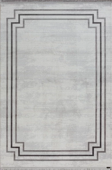 Trend 2803 Gri Salon, Mutfak, Yatak Odası Halısı - Makinede Yıkanabilir 95 X 300 GRI