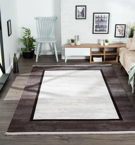 Trend 4101 Gri Akrilik Pamuk Yumuşak Modern Mutfak Yatak Odası Salon Oturma Odası Halısı 95 X 300 GRI-K.GRI - Resim 3