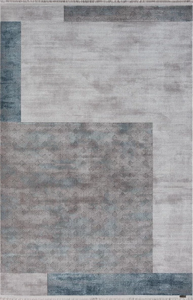 Trend Tr002m Gri Akrilik Pamuk Yumuşak Modern Mutfak Yatak Odası Salon Oturma Odası Halısı 76 X 150 GRI-MAVI