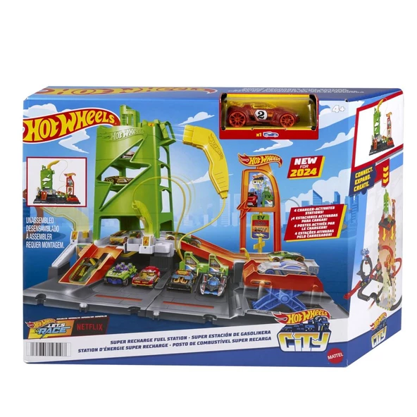 Mattel Hot Wheels Elektrikli Araç Şarj İstasyonu Oyun Seti HTN79 - 5