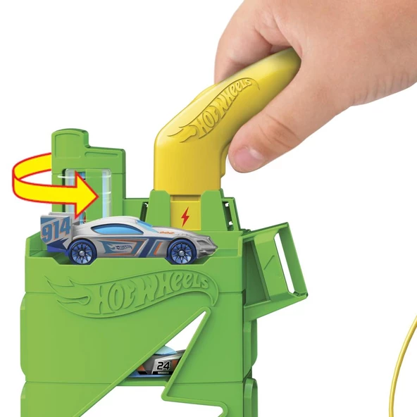Mattel Hot Wheels Elektrikli Araç Şarj İstasyonu Oyun Seti HTN79 - 3
