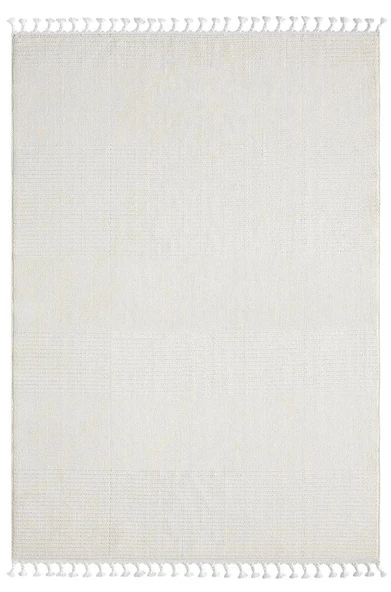 Wool Wl005a Beyaz Halı Sisal Bukle Dekoratif Tozsuz Antialerjik Salon Halısı Yatak Odası Koridor 80 X 300 BEYAZ