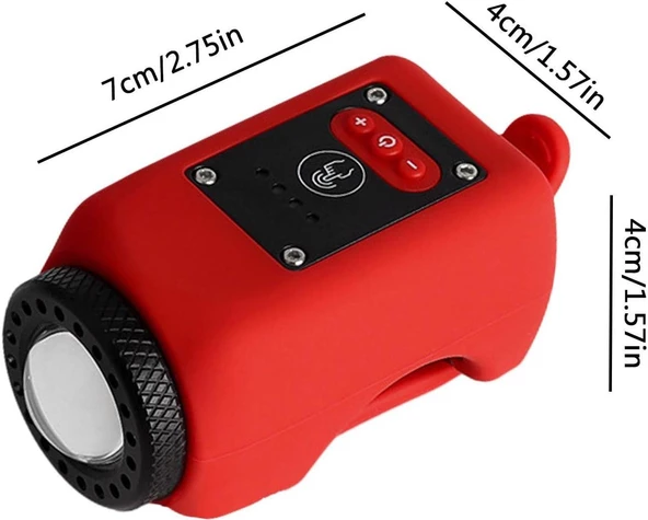 Xbyc 6128 Usb Şarjlı 250 Lümen 120 Db Yüksek Sesli Bisiklet Ön Farı Ve Korna Mavi - 4