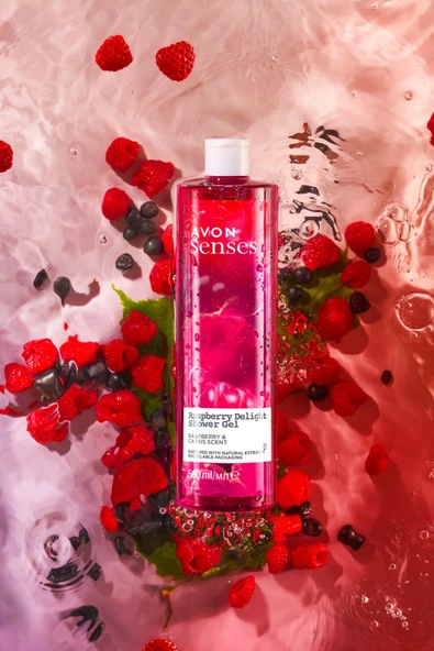 Senses Rapsberry Delight Frambuaz Ve Frenk Üzümü Kokulu Duş Jeli 500 Ml. - Resim 3