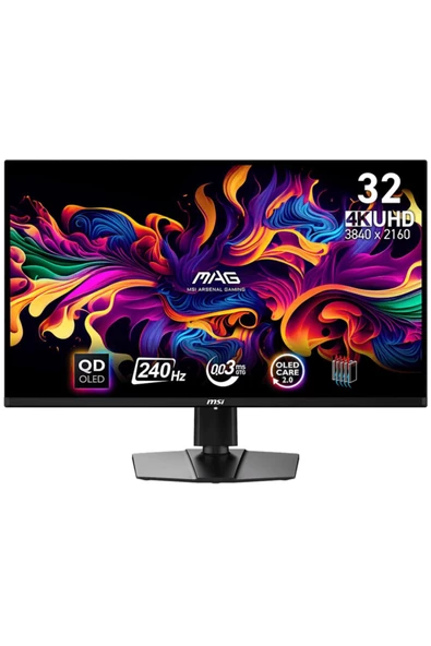 MSI 31.5 MAG 321UPX QD-OLED 3840x2160 UHD 16:9 FLAT 240HZ 0.03MS FREESYNC GAMING MONITOR ürün görseli 1